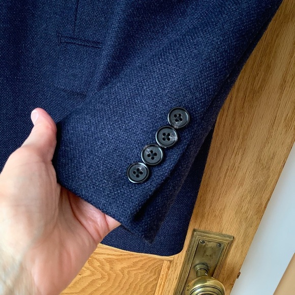 RALPH LAUREN Blue Oversized Wool Blazer Size 44S - Picture 6 of 13